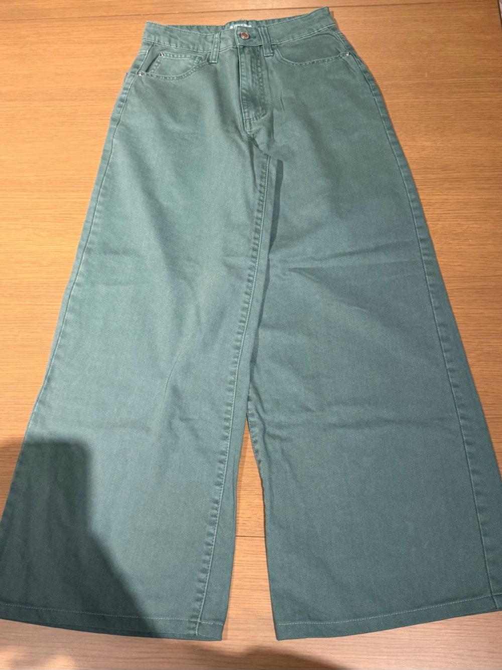 WeWoreWhat Green Wide Leg Jeans